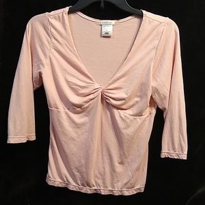 Free with purchase of 2nd item - Pink 3/4 Sleeve Juniors Large Blouse